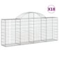 vidaXL Kaarevat kivikorit 18 kpl 200x30x80/100 cm galvanoitu rauta hinta ja tiedot | Aidat ja tarvikkeet | hobbyhall.fi