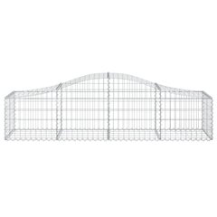 vidaXL Kaarevat kivikorit 5 kpl 200x50x40/60 cm galvanoitu rauta hinta ja tiedot | Aidat ja tarvikkeet | hobbyhall.fi