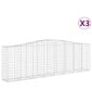 vidaXL Kaarevat kivikorit 3 kpl 400x50x120/140 cm galvanoitu rauta hinta ja tiedot | Aidat ja tarvikkeet | hobbyhall.fi