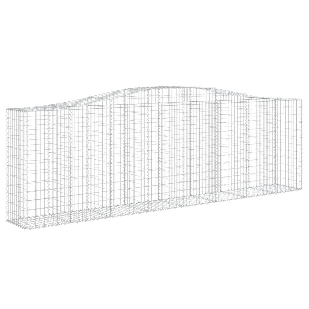 vidaXL Kaarevat kivikorit 3 kpl 400x50x120/140 cm galvanoitu rauta hinta ja tiedot | Aidat ja tarvikkeet | hobbyhall.fi