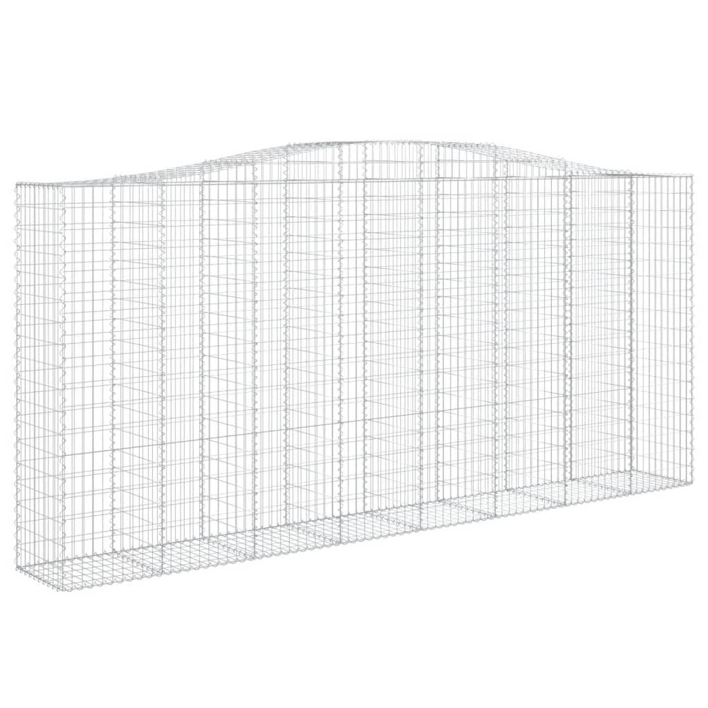 vidaXL Kaarevat kivikorit 6 kpl 400x50x180/200 cm galvanoitu rauta hinta ja tiedot | Aidat ja tarvikkeet | hobbyhall.fi