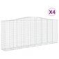 vidaXL Kaarevat kivikorit 4 kpl 400x50x160/180 cm galvanoitu rauta hinta ja tiedot | Aidat ja tarvikkeet | hobbyhall.fi