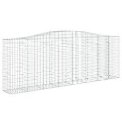 vidaXL Kaarevat kivikorit 2 kpl 400x50x140/160 cm galvanoitu rauta hinta ja tiedot | Aidat ja tarvikkeet | hobbyhall.fi