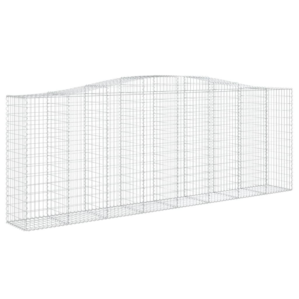 vidaXL Kaarevat kivikorit 2 kpl 400x50x140/160 cm galvanoitu rauta hinta ja tiedot | Aidat ja tarvikkeet | hobbyhall.fi