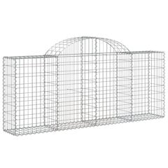 vidaXL Kaarevat kivikorit 6 kpl 200x30x80/100 cm galvanoitu rauta hinta ja tiedot | Aidat ja tarvikkeet | hobbyhall.fi