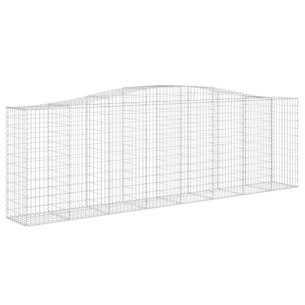 vidaXL Kaarevat kivikorit 25 kpl 400x50x120/140 cm galvanoitu rauta hinta ja tiedot | Aidat ja tarvikkeet | hobbyhall.fi