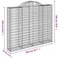 vidaXL Kaarevat kivikorit 6 kpl 200x30x160/180 cm galvanoitu rauta hinta ja tiedot | Aidat ja tarvikkeet | hobbyhall.fi