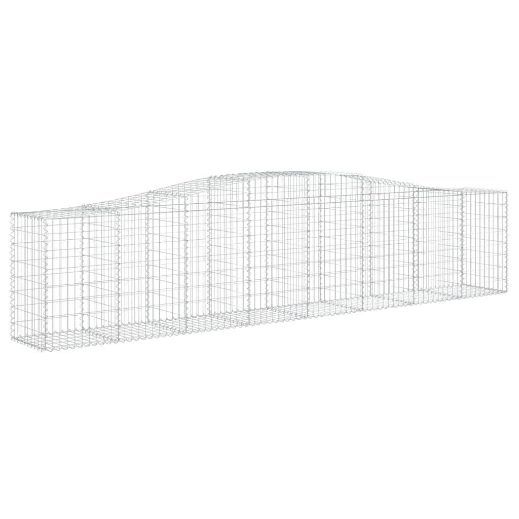 vidaXL Kaarevat kivikorit 10 kpl 400x50x80/100 cm galvanoitu rauta hinta ja tiedot | Aidat ja tarvikkeet | hobbyhall.fi