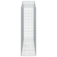 vidaXL Kaarevat kivikorit 11 kpl 200x50x160/180 cm galvanoitu rauta hinta ja tiedot | Aidat ja tarvikkeet | hobbyhall.fi