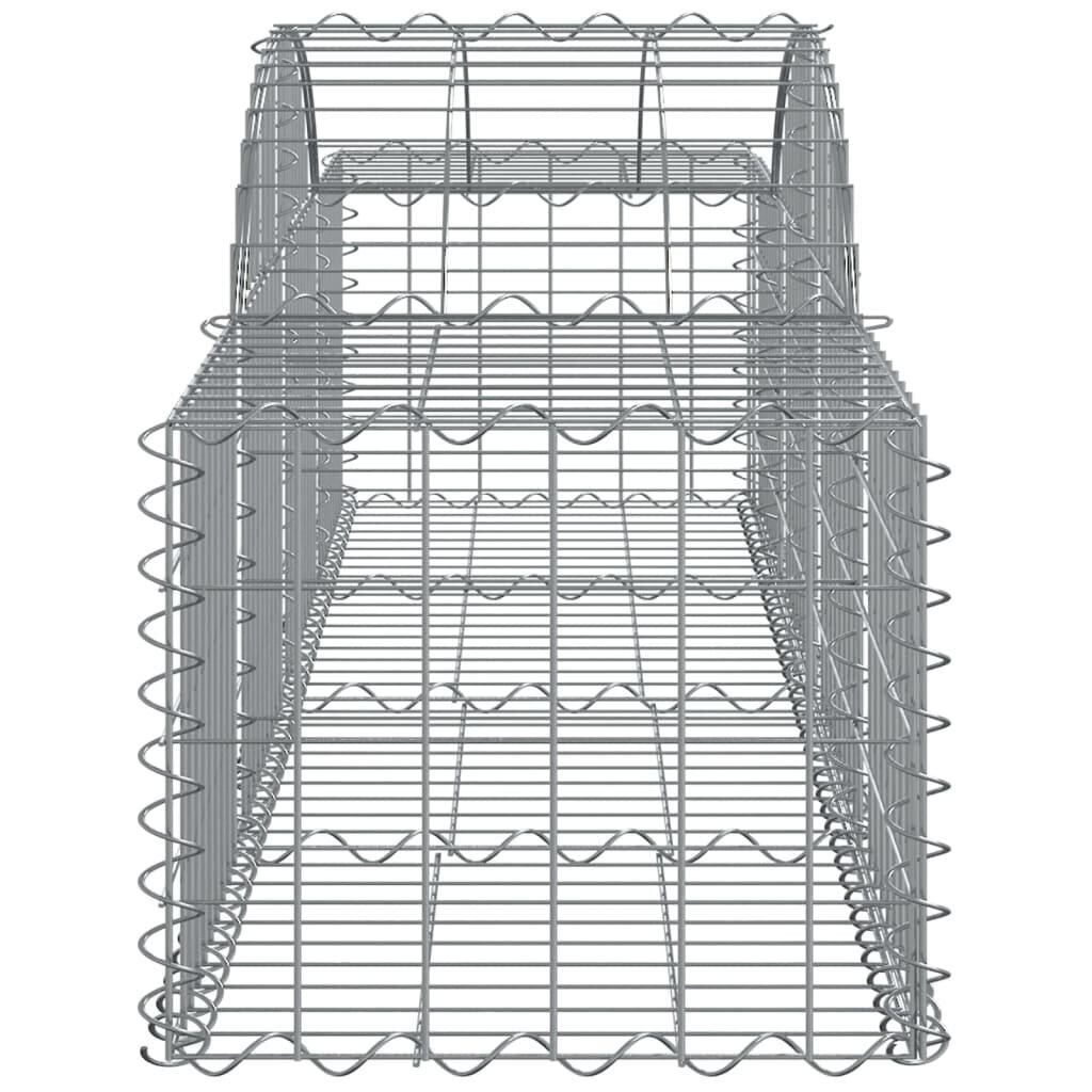 vidaXL Kaarevat kivikorit 4 kpl 200x50x40/60 cm galvanoitu rauta hinta ja tiedot | Aidat ja tarvikkeet | hobbyhall.fi