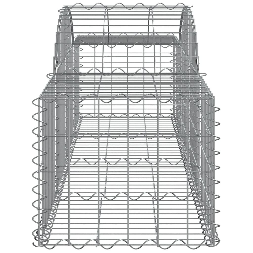 vidaXL Kaarevat kivikorit 9 kpl 200x50x40/60 cm galvanoitu rauta hinta ja tiedot | Aidat ja tarvikkeet | hobbyhall.fi