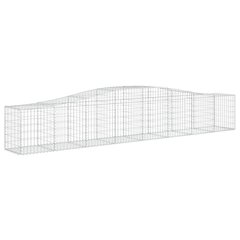 vidaXL Kaarevat kivikorit 2 kpl 400x50x60/80 cm galvanoitu rauta hinta ja tiedot | Aidat ja tarvikkeet | hobbyhall.fi