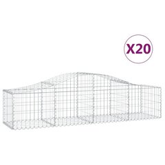 vidaXL Kaarevat kivikorit 20 kpl 200x50x40/60 cm galvanoitu rauta hinta ja tiedot | Aidat ja tarvikkeet | hobbyhall.fi