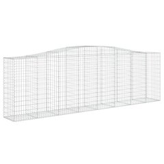 vidaXL Kaarevat kivikorit 9 kpl 400x50x120/140 cm galvanoitu rauta hinta ja tiedot | Aidat ja tarvikkeet | hobbyhall.fi