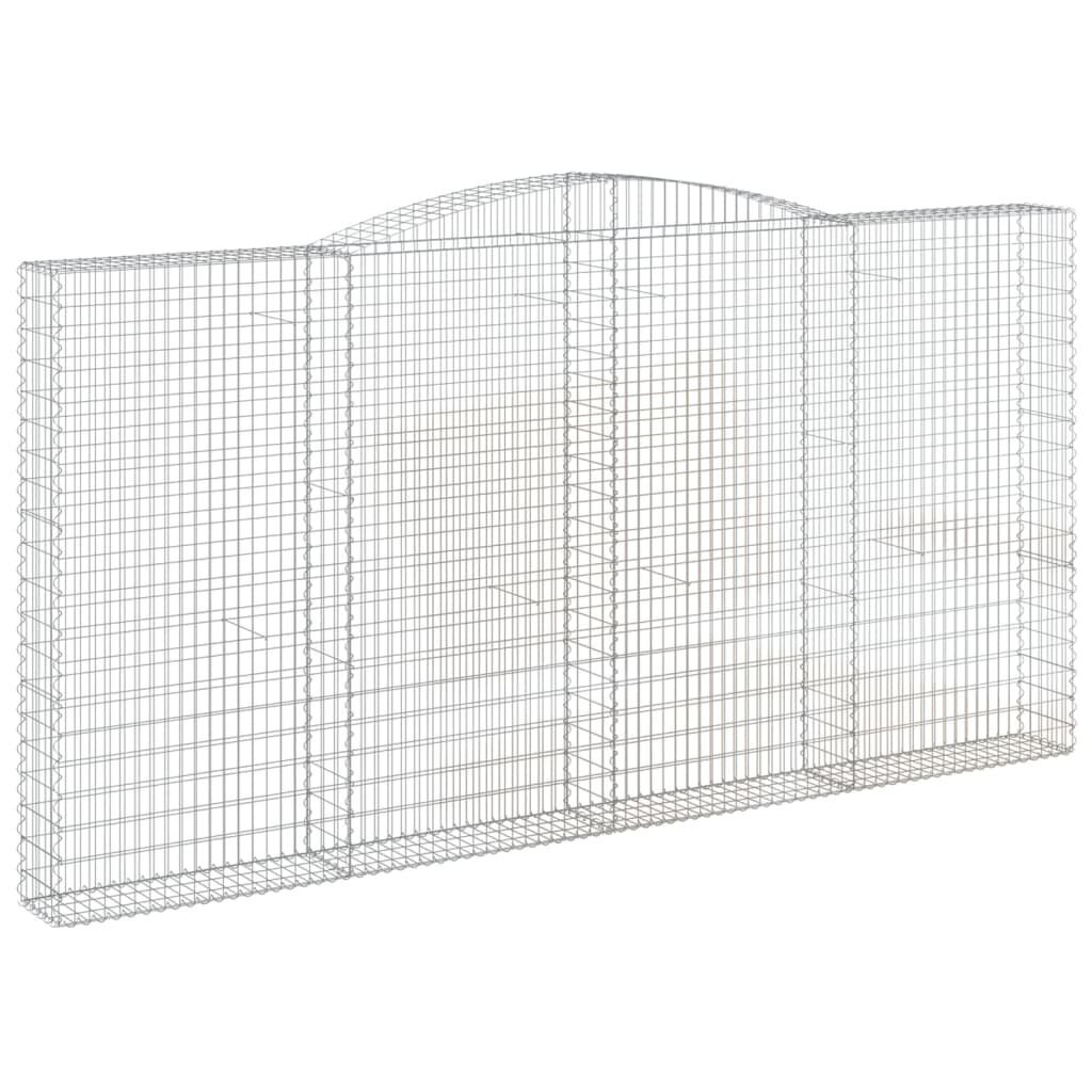 vidaXL Kaarevat kivikorit 5 kpl 400x30x200/220 cm galvanoitu rauta hinta ja tiedot | Aidat ja tarvikkeet | hobbyhall.fi