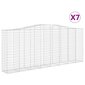 vidaXL Kaarevat kivikorit 7 kpl 400x50x160/180 cm galvanoitu rauta hinta ja tiedot | Aidat ja tarvikkeet | hobbyhall.fi