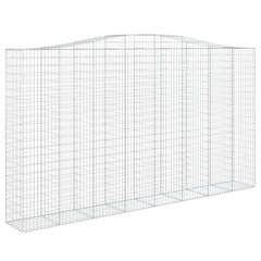 vidaXL Kaarevat kivikorit 2 kpl 400x50x220/240 cm galvanoitu rauta hinta ja tiedot | Aidat ja tarvikkeet | hobbyhall.fi