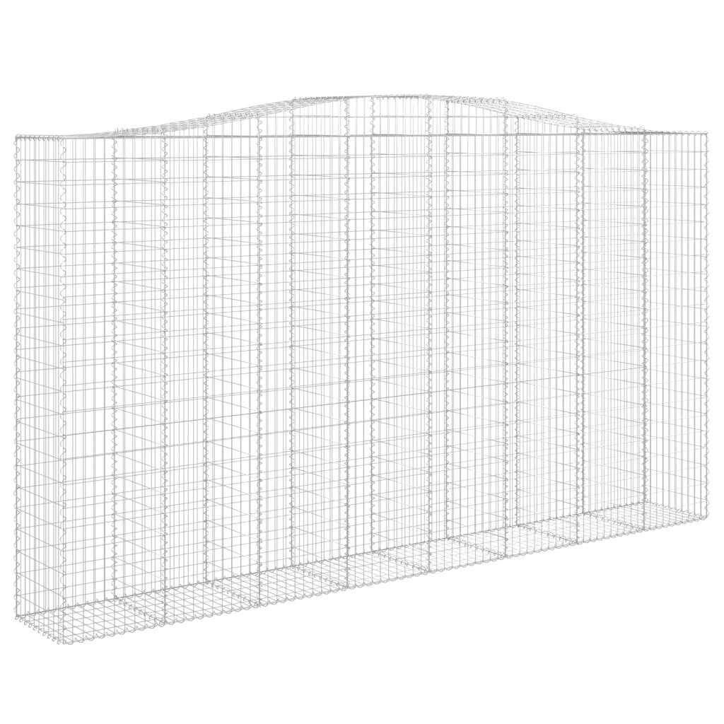 vidaXL Kaarevat kivikorit 3 kpl 400x50x220/240 cm galvanoitu rauta hinta ja tiedot | Aidat ja tarvikkeet | hobbyhall.fi