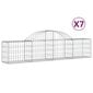 vidaXL Kaarevat kivikorit 7 kpl 200x30x40/60 cm galvanoitu rauta hinta ja tiedot | Aidat ja tarvikkeet | hobbyhall.fi