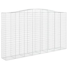 vidaXL Kaarevat kivikorit 5 kpl 400x50x220/240 cm galvanoitu rauta hinta ja tiedot | Aidat ja tarvikkeet | hobbyhall.fi