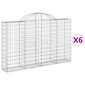 vidaXL Kaarevat kivikorit 6 kpl 200x30x120/140 cm galvanoitu rauta hinta ja tiedot | Aidat ja tarvikkeet | hobbyhall.fi