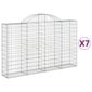 vidaXL Kaarevat kivikorit 7 kpl 200x30x120/140 cm galvanoitu rauta hinta ja tiedot | Aidat ja tarvikkeet | hobbyhall.fi