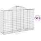 vidaXL Kaarevat kivikorit 13 kpl 200x50x120/140 cm galvanoitu rauta hinta ja tiedot | Aidat ja tarvikkeet | hobbyhall.fi