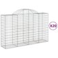 vidaXL Kaarevat kivikorit 20 kpl 200x50x120/140 cm galvanoitu rauta hinta ja tiedot | Aidat ja tarvikkeet | hobbyhall.fi