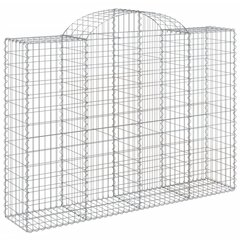 vidaXL Kaarevat kivikorit 7 kpl 200x50x140/160 cm galvanoitu rauta hinta ja tiedot | Aidat ja tarvikkeet | hobbyhall.fi