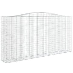 vidaXL Kaarevat kivikorit 5 kpl 400x50x200/220 cm galvanoitu rauta hinta ja tiedot | Aidat ja tarvikkeet | hobbyhall.fi