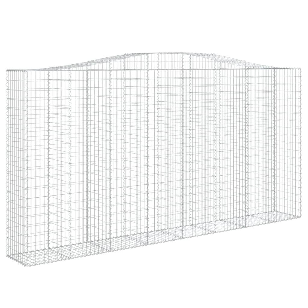 vidaXL Kaarevat kivikorit 5 kpl 400x50x200/220 cm galvanoitu rauta hinta ja tiedot | Aidat ja tarvikkeet | hobbyhall.fi