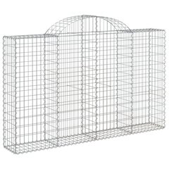 vidaXL Kaarevat kivikorit 9 kpl 200x30x120/140 cm galvanoitu rauta hinta ja tiedot | Aidat ja tarvikkeet | hobbyhall.fi