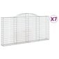 vidaXL Kaarevat kivikorit 7 kpl 300x30x140/160 cm galvanoitu rauta hinta ja tiedot | Aidat ja tarvikkeet | hobbyhall.fi