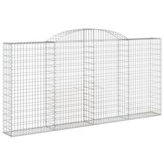 vidaXL Kaarevat kivikorit 6 kpl 300x30x140/160 cm galvanoitu rauta hinta ja tiedot | Aidat ja tarvikkeet | hobbyhall.fi