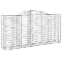 vidaXL Kaarevat kivikorit 12 kpl 300x50x140/160 cm galvanoitu rauta hinta ja tiedot | Aidat ja tarvikkeet | hobbyhall.fi