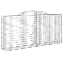 vidaXL Kaarevat kivikorit 15 kpl 300x50x140/160 cm galvanoitu rauta hinta ja tiedot | Aidat ja tarvikkeet | hobbyhall.fi