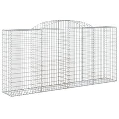 vidaXL Kaarevat kivikorit 11 kpl 300x50x140/160 cm galvanoitu rauta hinta ja tiedot | Aidat ja tarvikkeet | hobbyhall.fi