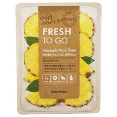 Tony Moly Fresh To Go -valaiseva kasvonaamio ananasuutteella 1 kpl hinta ja tiedot | Kasvonaamiot ja silmänalusaamiot | hobbyhall.fi
