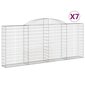 vidaXL Kaarevat kivikorit 7 kpl 300x30x120/140 cm galvanoitu rauta hinta ja tiedot | Aidat ja tarvikkeet | hobbyhall.fi