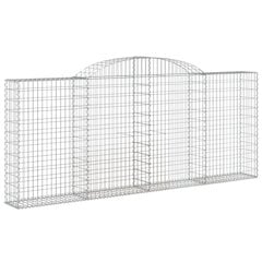 vidaXL Kaarevat kivikorit 7 kpl 300x30x120/140 cm galvanoitu rauta hinta ja tiedot | Aidat ja tarvikkeet | hobbyhall.fi