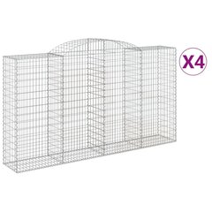 vidaXL Kaarevat kivikorit 4 kpl 300x50x160/180 cm galvanoitu rauta hinta ja tiedot | Aidat ja tarvikkeet | hobbyhall.fi