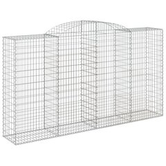 vidaXL Kaarevat kivikorit 9 kpl 300x50x160/180 cm galvanoitu rauta hinta ja tiedot | Aidat ja tarvikkeet | hobbyhall.fi