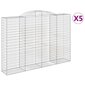 vidaXL Kaarevat kivikorit 5 kpl 300x50x200/220 cm galvanoitu rauta hinta ja tiedot | Aidat ja tarvikkeet | hobbyhall.fi