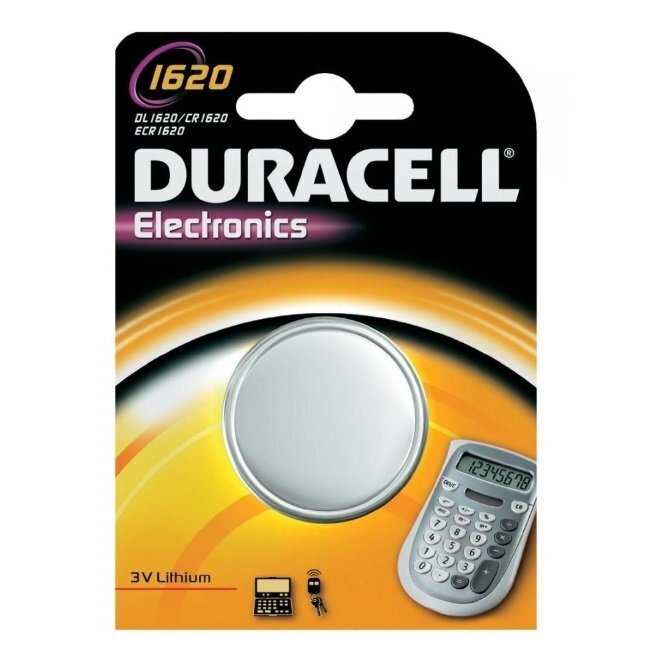 Tabletin akku Duracell CR1620 litium 3V hinta ja tiedot | Paristot | hobbyhall.fi