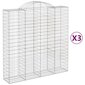 vidaXL Kaarevat kivikorit 3 kpl 200x50x200/220 cm galvanoitu rauta hinta ja tiedot | Aidat ja tarvikkeet | hobbyhall.fi