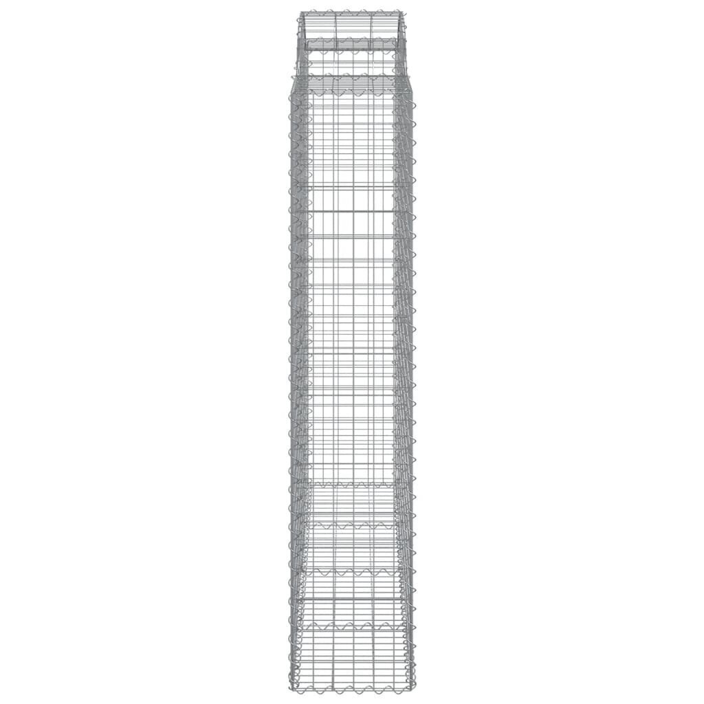 vidaXL Kaarevat kivikorit 8 kpl 200x50x200/220 cm galvanoitu rauta hinta ja tiedot | Aidat ja tarvikkeet | hobbyhall.fi