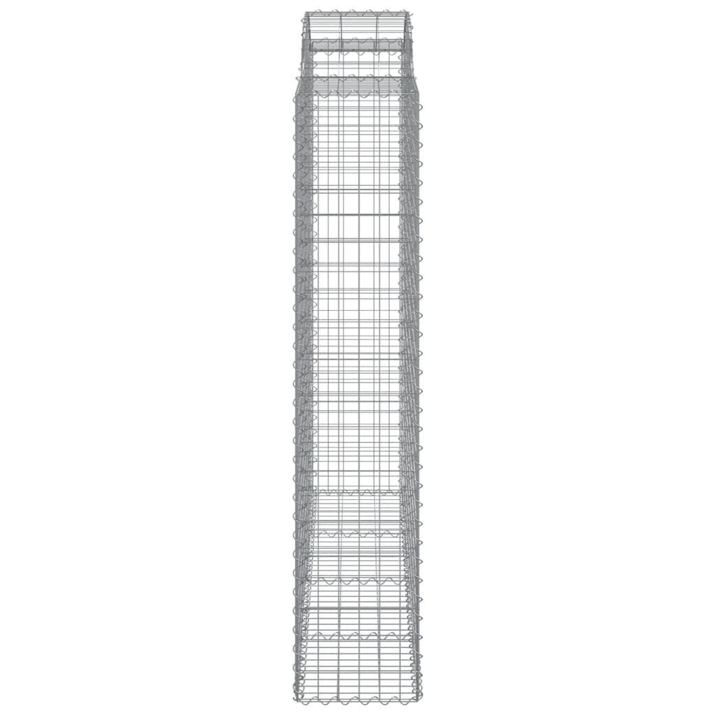 vidaXL Kaarevat kivikorit 8 kpl 200x50x200/220 cm galvanoitu rauta hinta ja tiedot | Aidat ja tarvikkeet | hobbyhall.fi