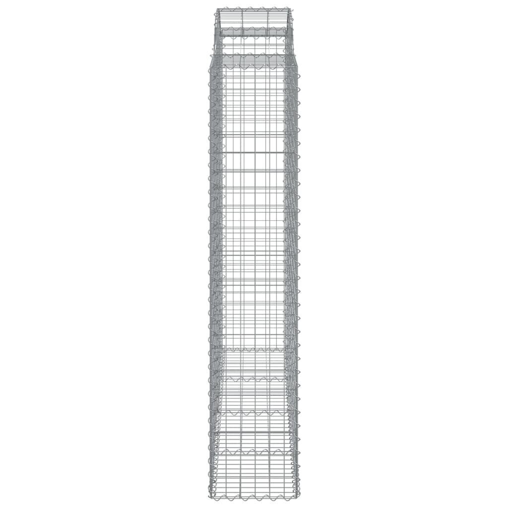 vidaXL Kaarevat kivikorit 4 kpl 200x50x200/220 cm galvanoitu rauta hinta ja tiedot | Aidat ja tarvikkeet | hobbyhall.fi