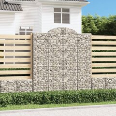 vidaXL Kaarevat kivikorit 3 kpl 200x30x220/240 cm galvanoitu rauta hinta ja tiedot | Kukkaruukut | hobbyhall.fi