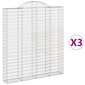 vidaXL Kaarevat kivikorit 3 kpl 200x30x220/240 cm galvanoitu rauta hinta ja tiedot | Kukkaruukut | hobbyhall.fi